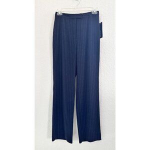 NWT Jones New York Petite City Lights Pants‎ Sz. 2P Navy Pinstripe Office READ